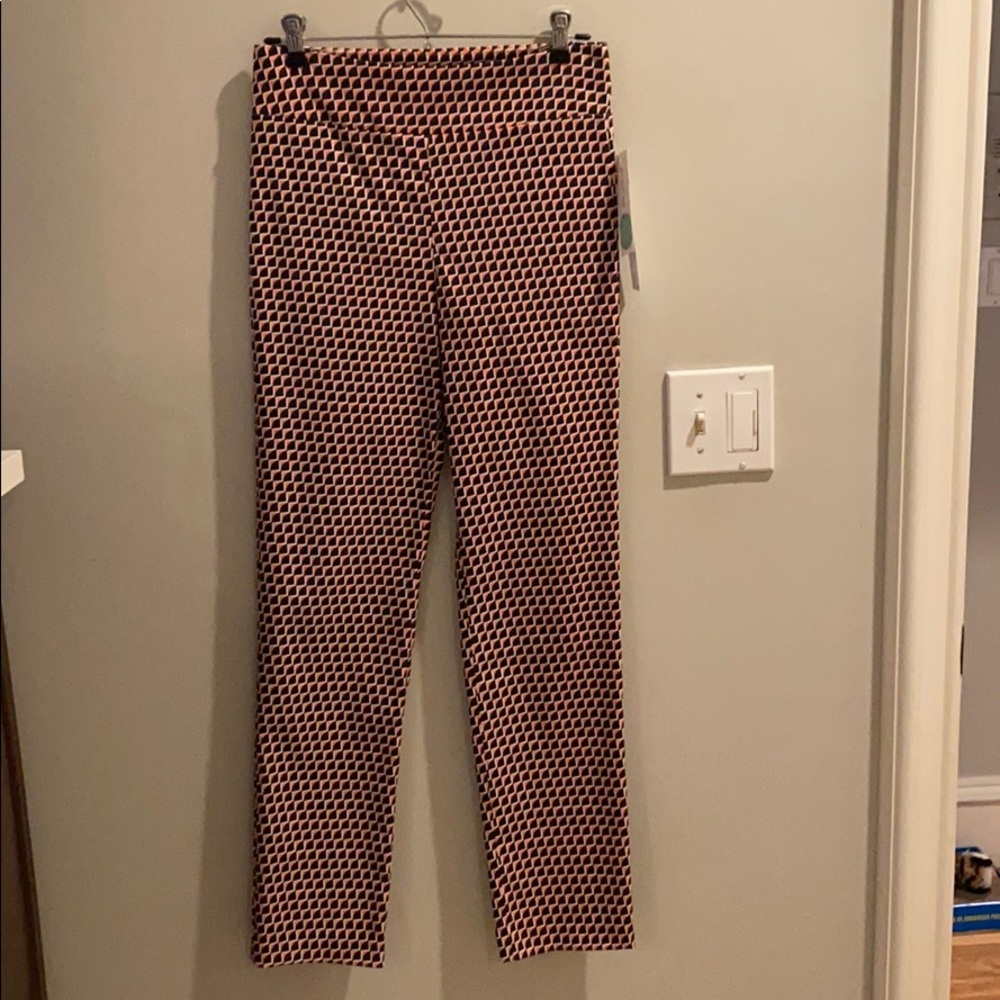 Margaret M brand new pants size s black pink